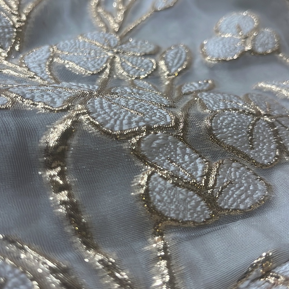 Toddler fancy gold and flower dress - Picture 3 of 5